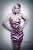 Latex Zebra Heart shaped pasties with crystals.