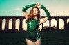 Metallic Green Latex Bodysuit | Latex Bodysuit | Kaori's Latex Dreams