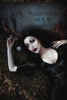 Latex 'Vampira' floor length gown in Black.