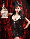 Latex Tuxedo dress.