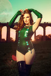 Metallic Green Latex Bodysuit | Latex Bodysuit | Kaori's Latex Dreams