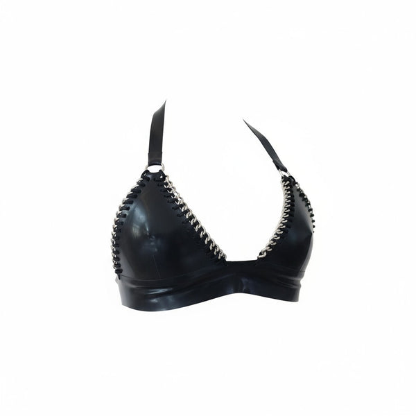 Latex Chain Halter Bra | Latex Halter Chain Bra | Kaori's Latex Dreams
