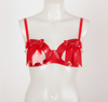 Latex Belle open cup underwired bra.