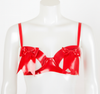 Latex Belle open cup underwired bra.