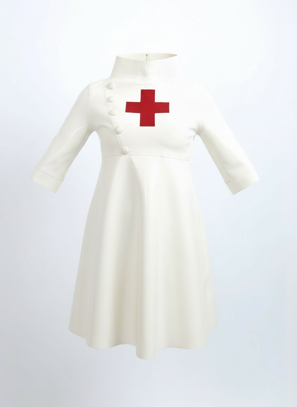 Latex Nurse skater skirt dress with Red cross.
