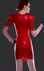 Latex Army dress in Red.