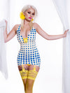 Latex 'Pop Art' mini dress.