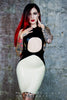 Latex Undercover dress in Black and White.