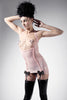 Latex Baby pink Open bust dress.