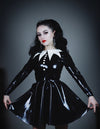 Latex Wednesday dress in Black with White.