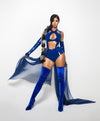 Latex Kitana top in Nightshade Blue. BOTTOM NOT INCLUDED.