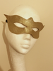 Latex eye mask in Gold Glitter.